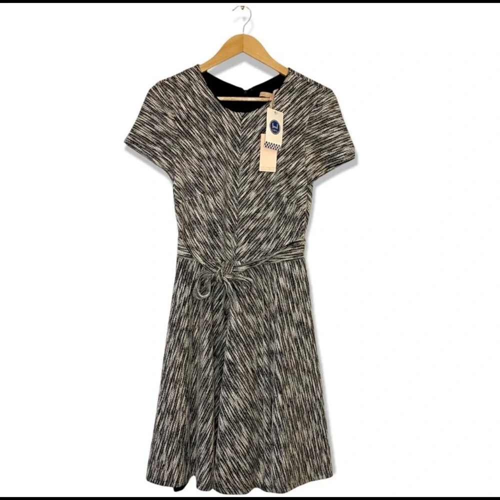 Anthropologie Hutch Dress NWT Avery Fit & Flare Black White Size M BEAUTIFUL! - Picture 2 of 11